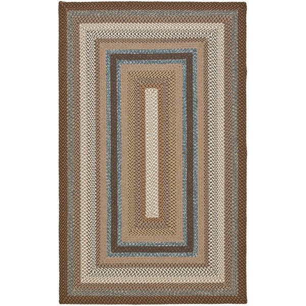 Liptak Hand-Braided Brown Area Rug by August Grove