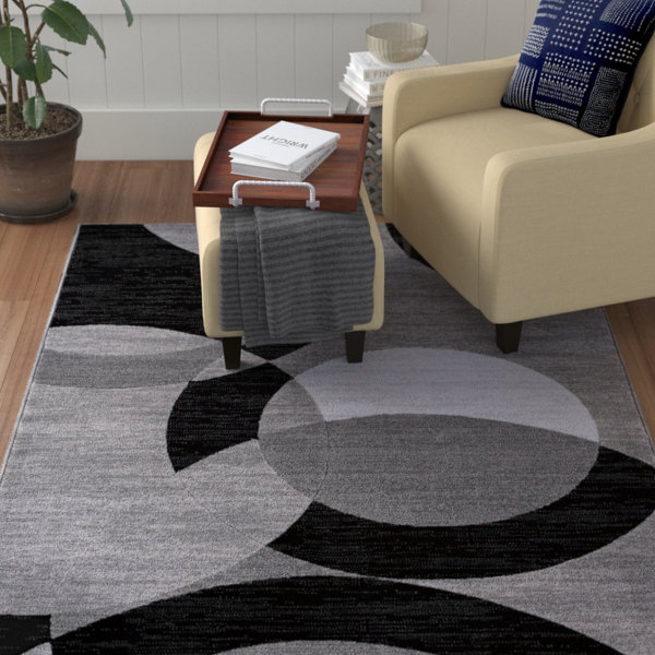 Symone Gray Area Rug by Winston Porter
