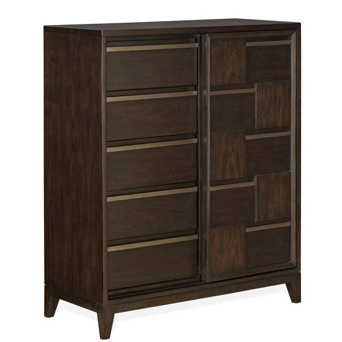 Brayden Studio Eggert Wood Sliding Door 6 Drawer Chest Wayfair Ca