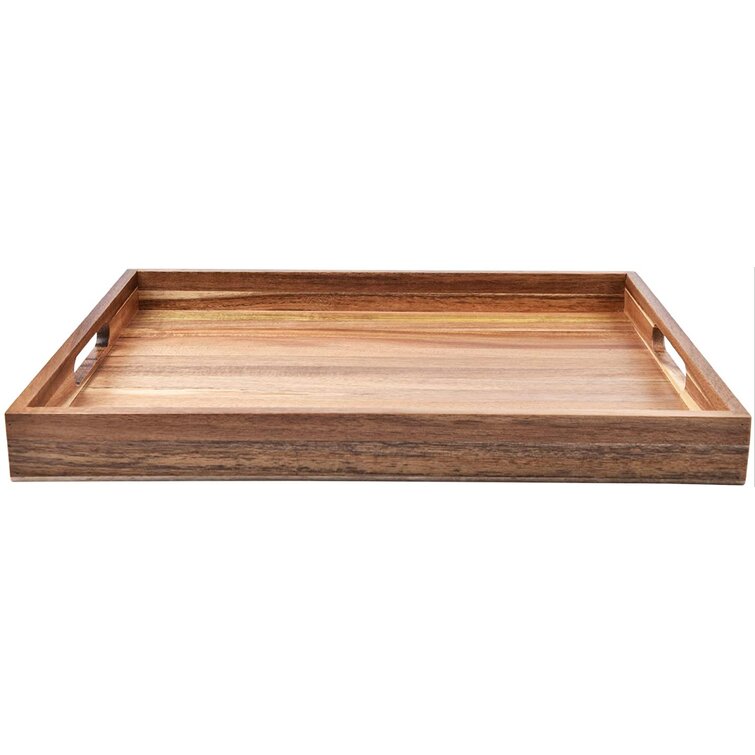 Working, Walnut Serving Tray Rectangular Wooden Breakfast Tray Works for Eating