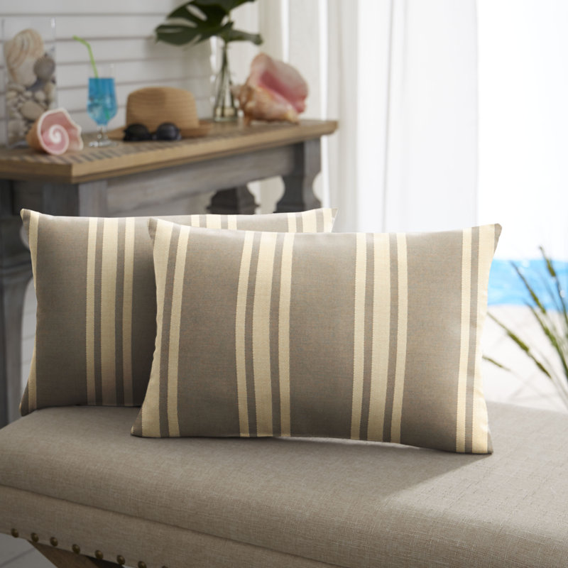 Macon Stripe Indoor Outdoor Lumbar Pillow Reviews Joss Main