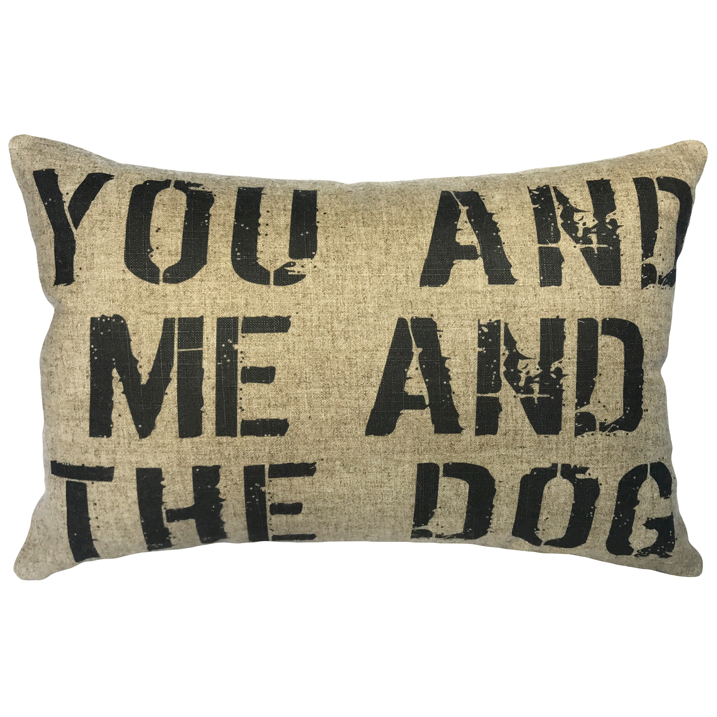 August Grove Canipe You And Me And The Dog Linen Lumbar Pillow