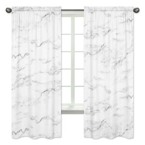 Marble Window Curtain Panels (Set of 2)