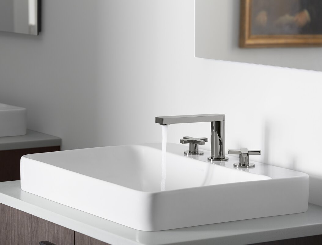 vox rectangular vessel bathroom sink with overflow
