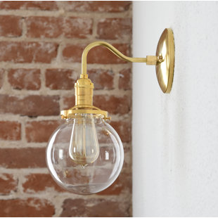 Best Anchorage Handmade Globe 1-Light Armed Sconce By Longshore Tides Wall Lights Anchorage Handmade Globe 1-Light Armed Sconce By Longshore Tides Wall Lights