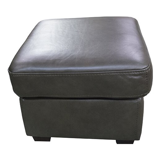 Sereno Leather Ottoman By Loon Peak