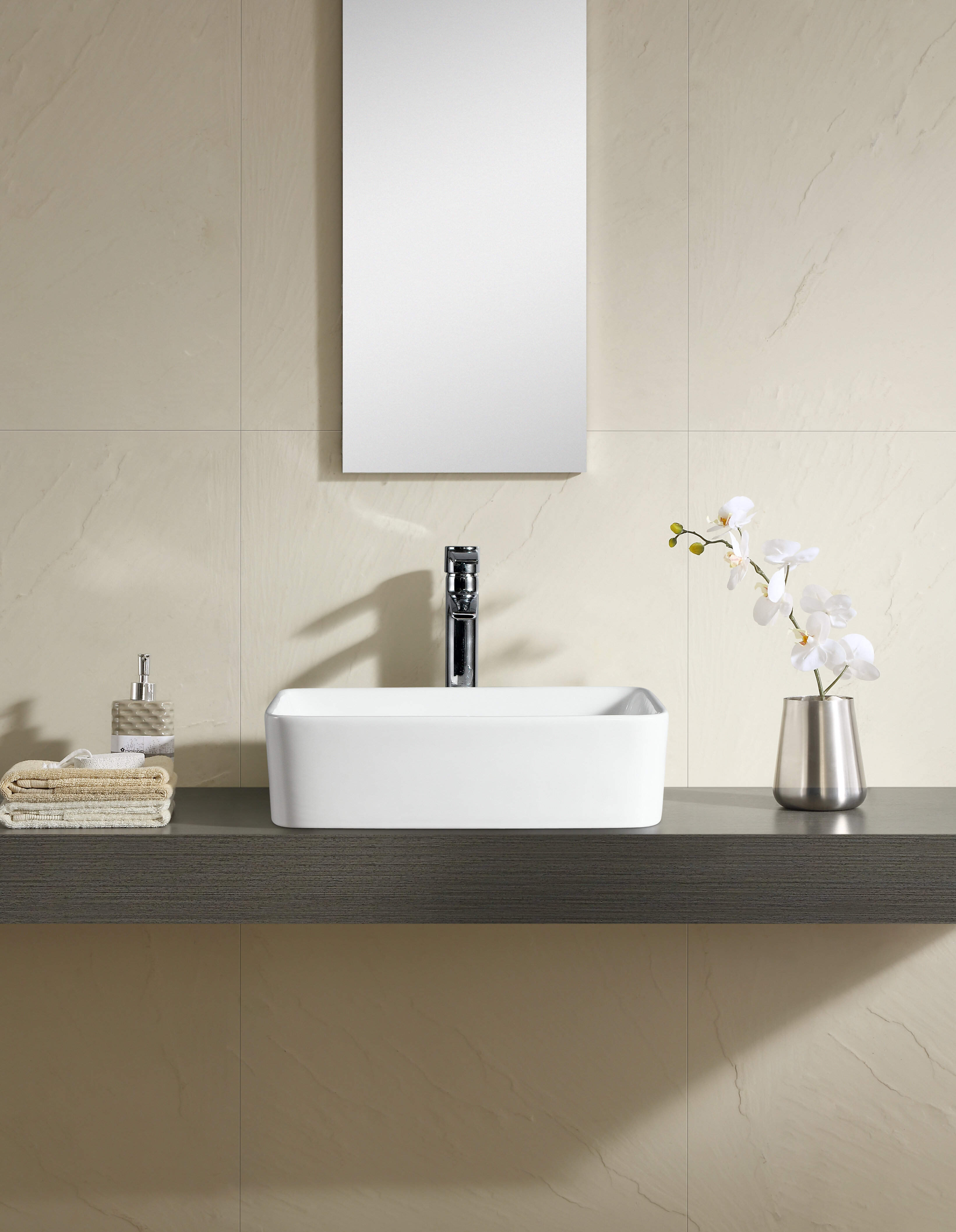 Fine Fixtures Modern Ceramic Rectangular Vessel Bathroom Sink Reviews Wayfair