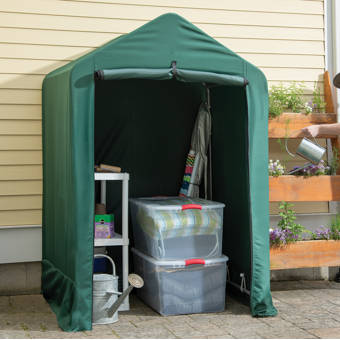 Wanme 4 Ft 2 In W X 2 Ft 5 In D Plastic Horizontal Storage Shed Reviews Wayfair