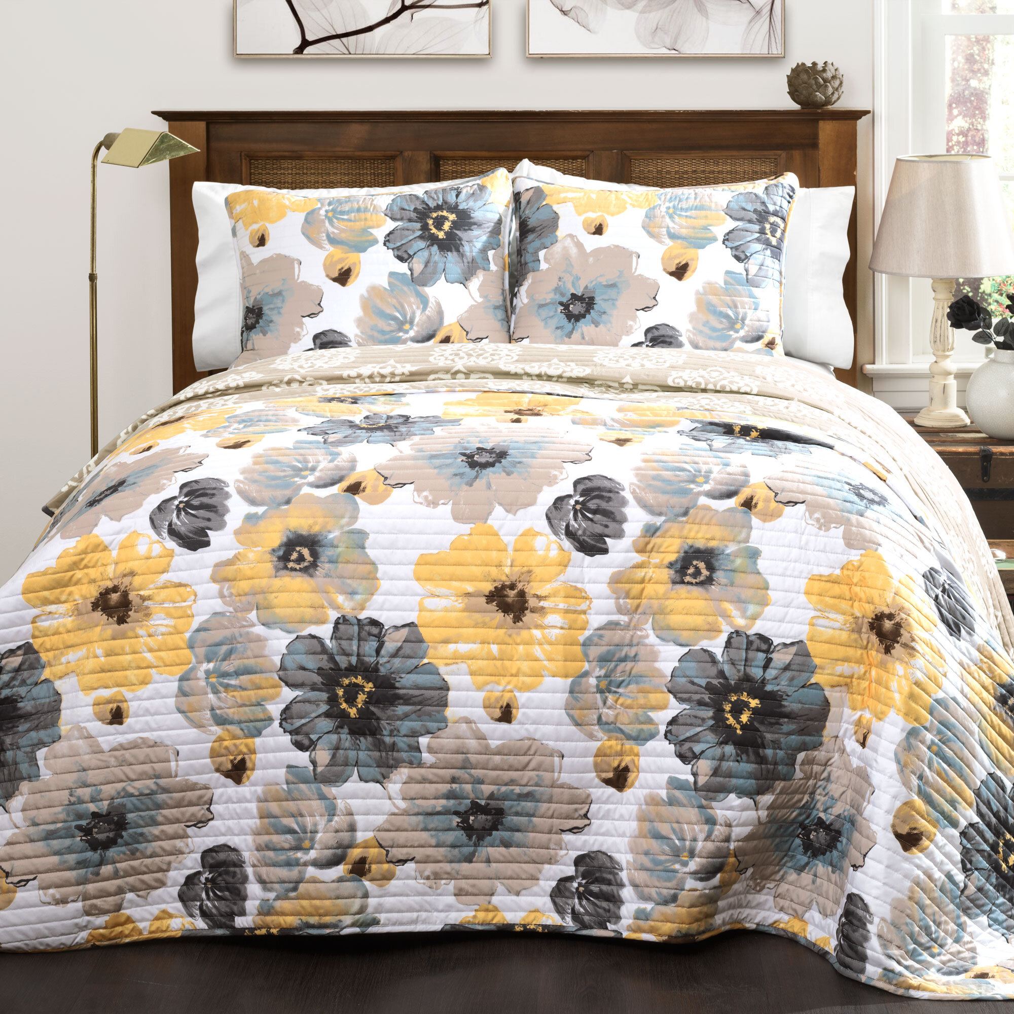 King Size Yellow Gold Quilts Coverlets Sets You Ll Love In 2021 Wayfair