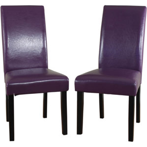 Faux Leather Purple Kitchen Dining Chairs You Ll Love Wayfair Swarthout Parsons Chair Set Of 2