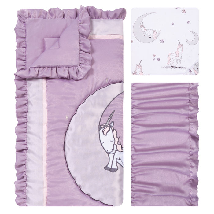 Zoomie Kids Carone Unicorn 3 Piece Crib Bedding Set Reviews