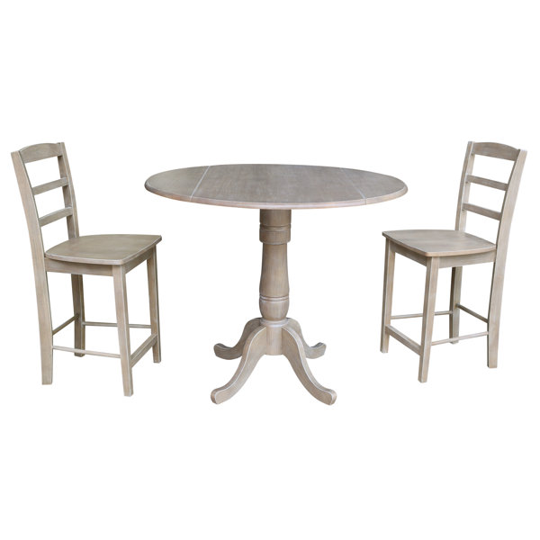 Spiva Round Top Pedestal Extending 3 Piece Pub Table Set By August Grove 2019 Coupon