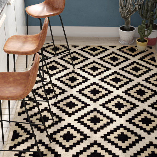 Amoll Ivory/Black Area Rug by Trent Austin Design