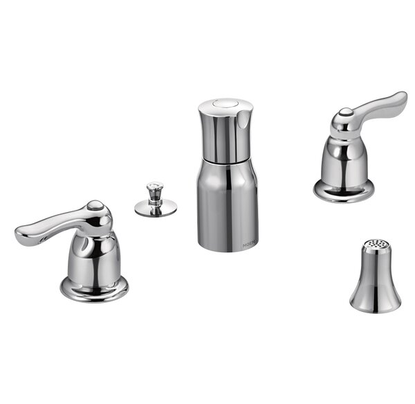 Chateau Double Handle Widespread Vertical Spray Bidet Faucet by Moen