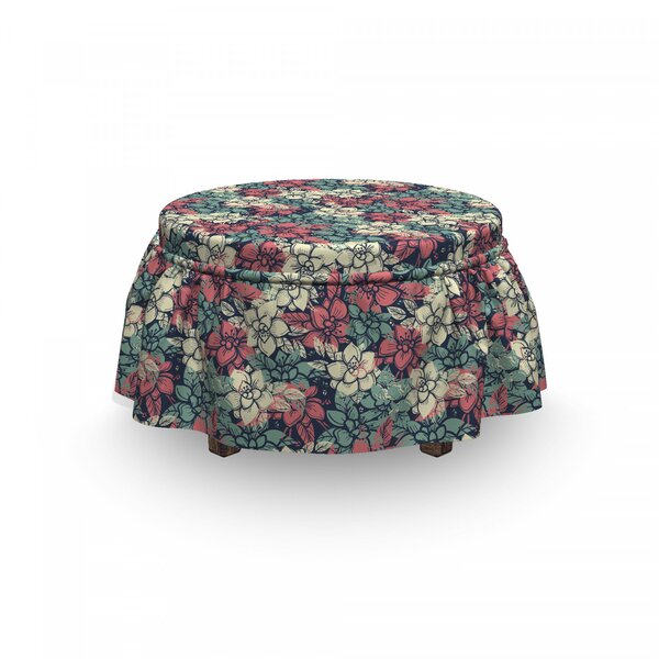 Summer Romantic Ottoman Slipcover (Set Of 2) By East Urban Home