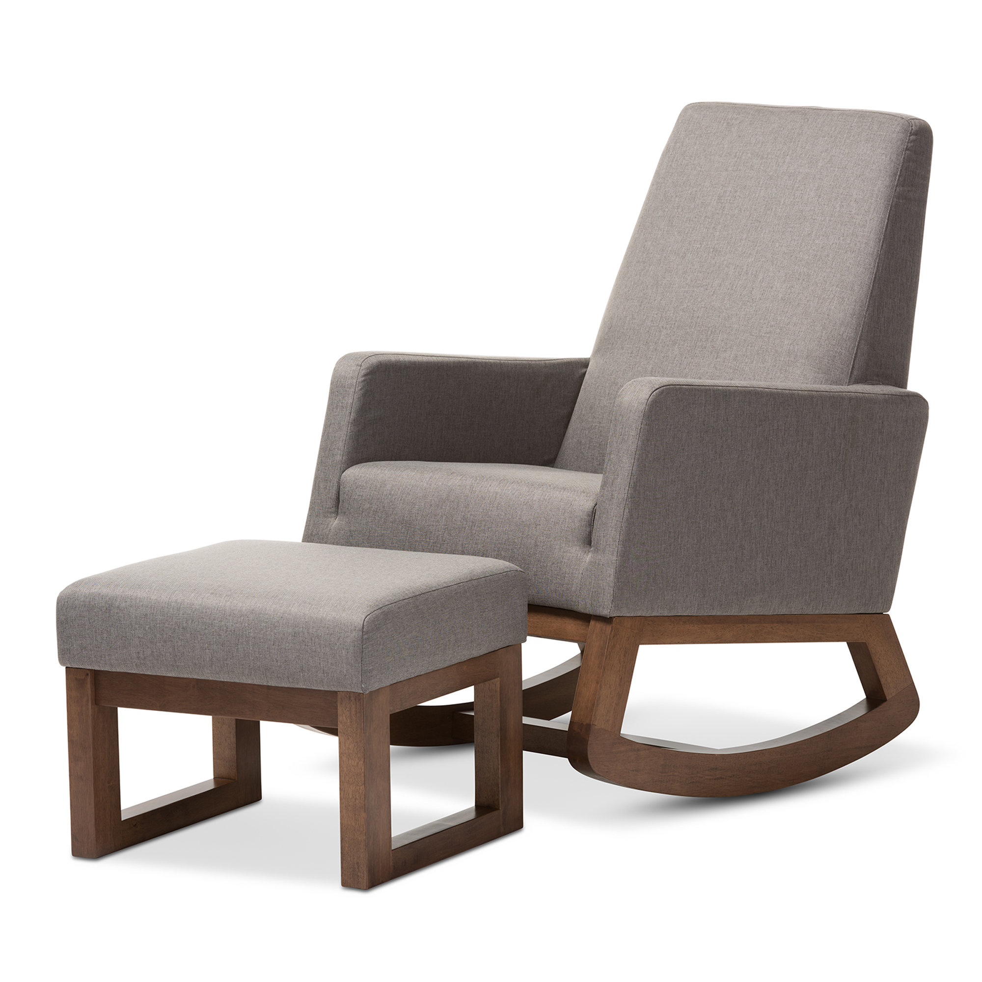 rocking chair and ottoman