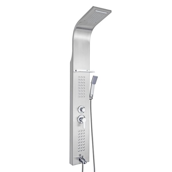 Rainfall Waterfall Pressure Balanced Thermostatic Shower Panel with  Fixed Shower Head by AKDY