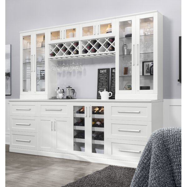 Home Bar 8 Piece Shaker Style with Wine Storage by NewAge Products