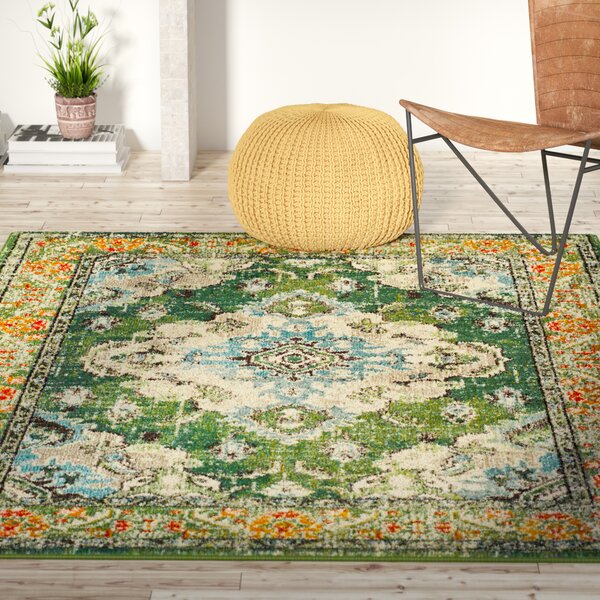 Annabel Green Area Rug by Bungalow Rose