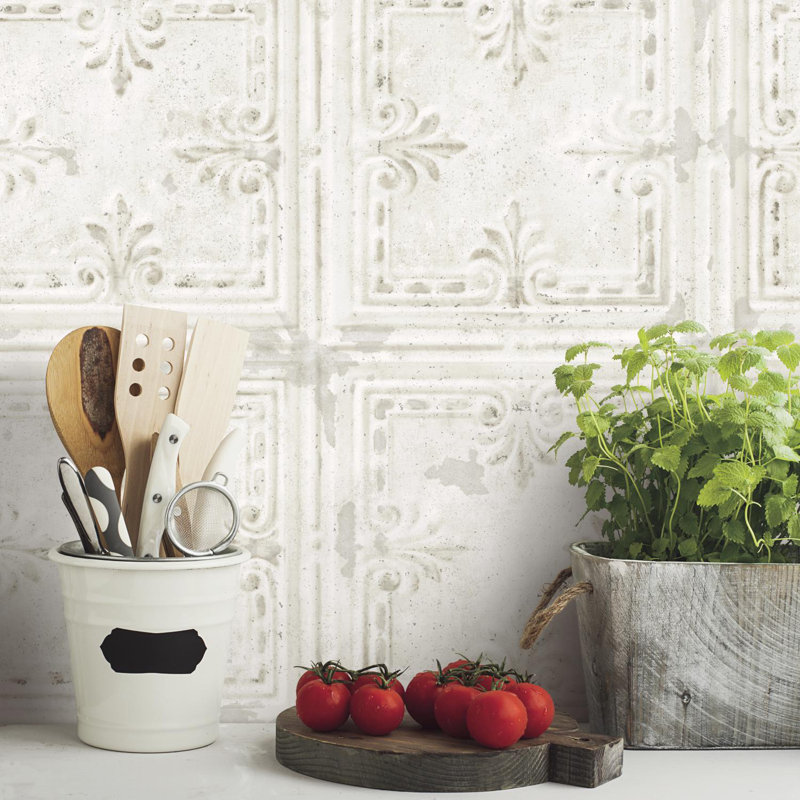Charlton Home Rossini Tin Tile Peel And Stick Wallpaper Roll