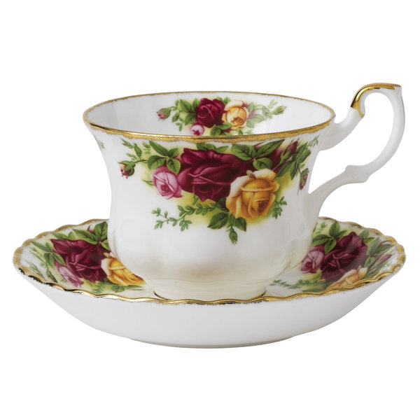 Old Country Roses 6.5 oz. Teacup and Saucer by Royal Albert