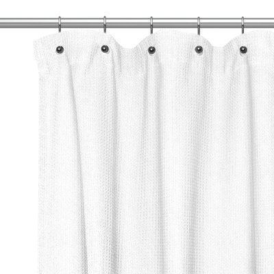 Highland Dunes Hammitt Waffle Weave Shower Curtain Reviews Wayfair Waffle Weave Cotton Shower Curtain