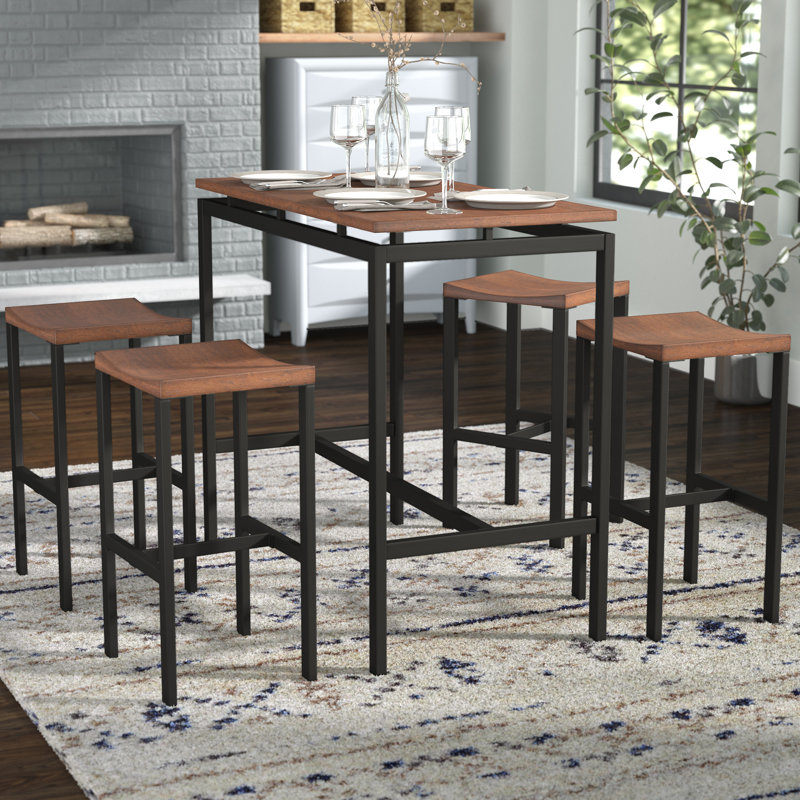 Brayden Studio Swigart 5 Piece Pub Table Set & Reviews | Wayfair Brayden Studio Swigart 5 Piece Pub Table Set & Reviews | Wayfair