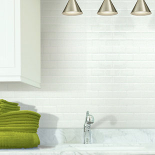 Stick On Subway Tile Design Ideas L And Stick Backsplash Tile You Ll Love Subway White Mosaik