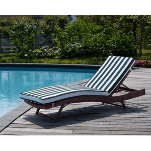 Prudence Reclining Patio Chaise Lounge with Cushion