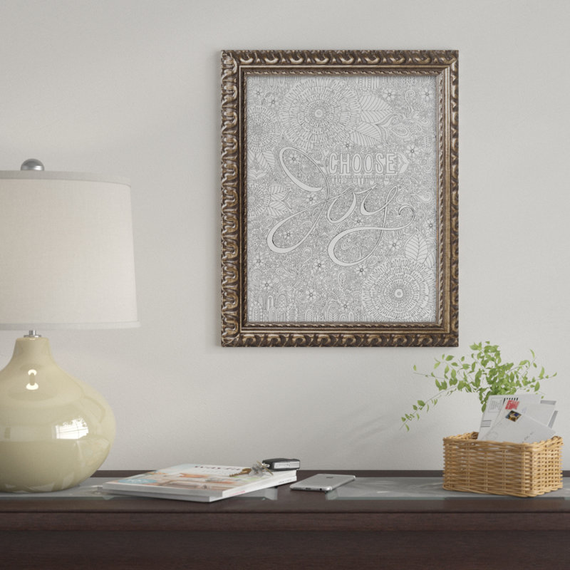 East Urban Home Choose Joy Framed Graphic Art Print On Canvas