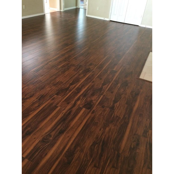 Yulf Design Flooring 6 X 48 X 12mm Teak Laminate Flooring In Smooth Brown Wayfair