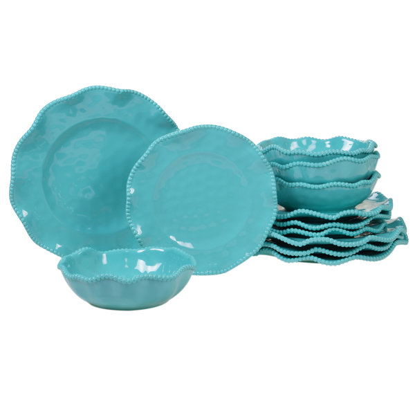 Find Cave 12 Piece Melamine Dinnerware Set, Service For 4 By Highland Dunes Sale