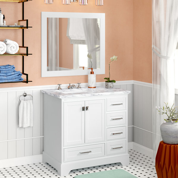 Stian 36 Single Sink Bathroom Vanity Set with Mirr