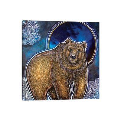 LSH357-Bear And Blue Moon East Urban Home Size: 26