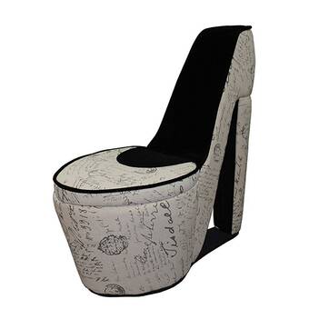 Rosdorf Park Aili Script Print High Heel Shaped Side Chair Wayfair