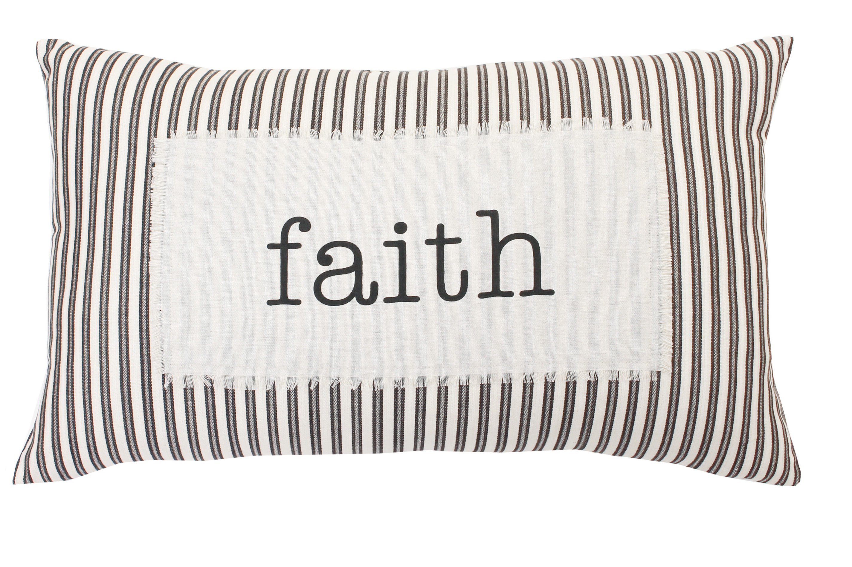 Gracie Oaks Millar Faith Ticking Stripe Cotton Lumbar Pillow Wayfair
