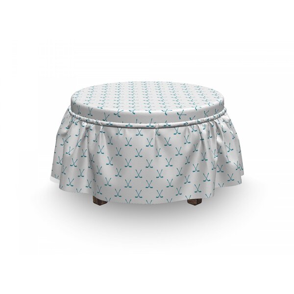 Clubs Sticks Graphic Ottoman Slipcover (Set Of 2) By East Urban Home