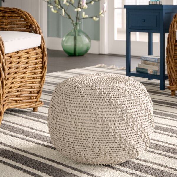 knitted rope pouf