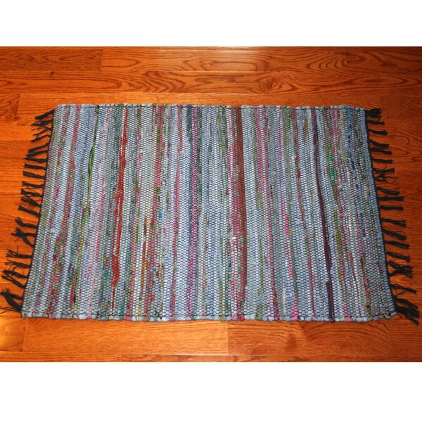 One-of-a-Kind Linmore Over-Dyed Hand-Woven Navy Area Rug by Bay Isle Home