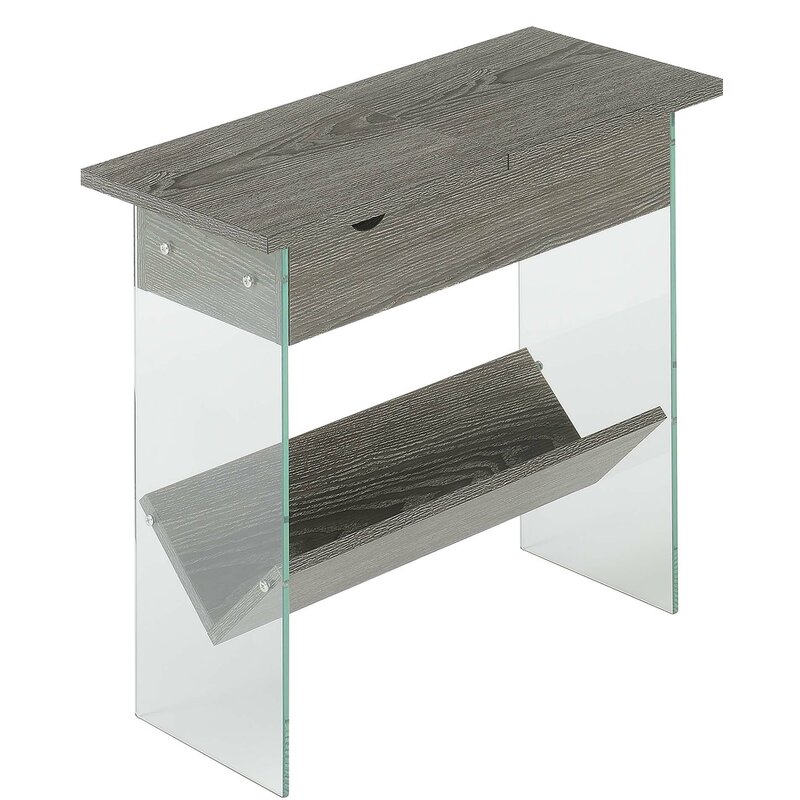 Wade Logan Calorafield Sled End Table With Storage And Built In