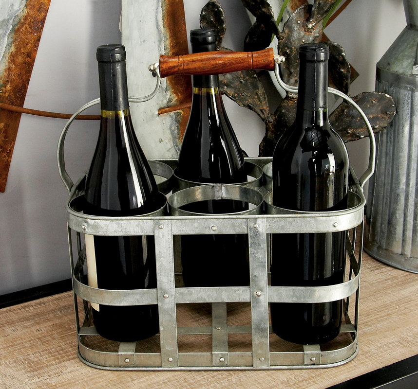 Galvanized 6 Bottle Tabletop Wine Rack & Reviews Birch Lane