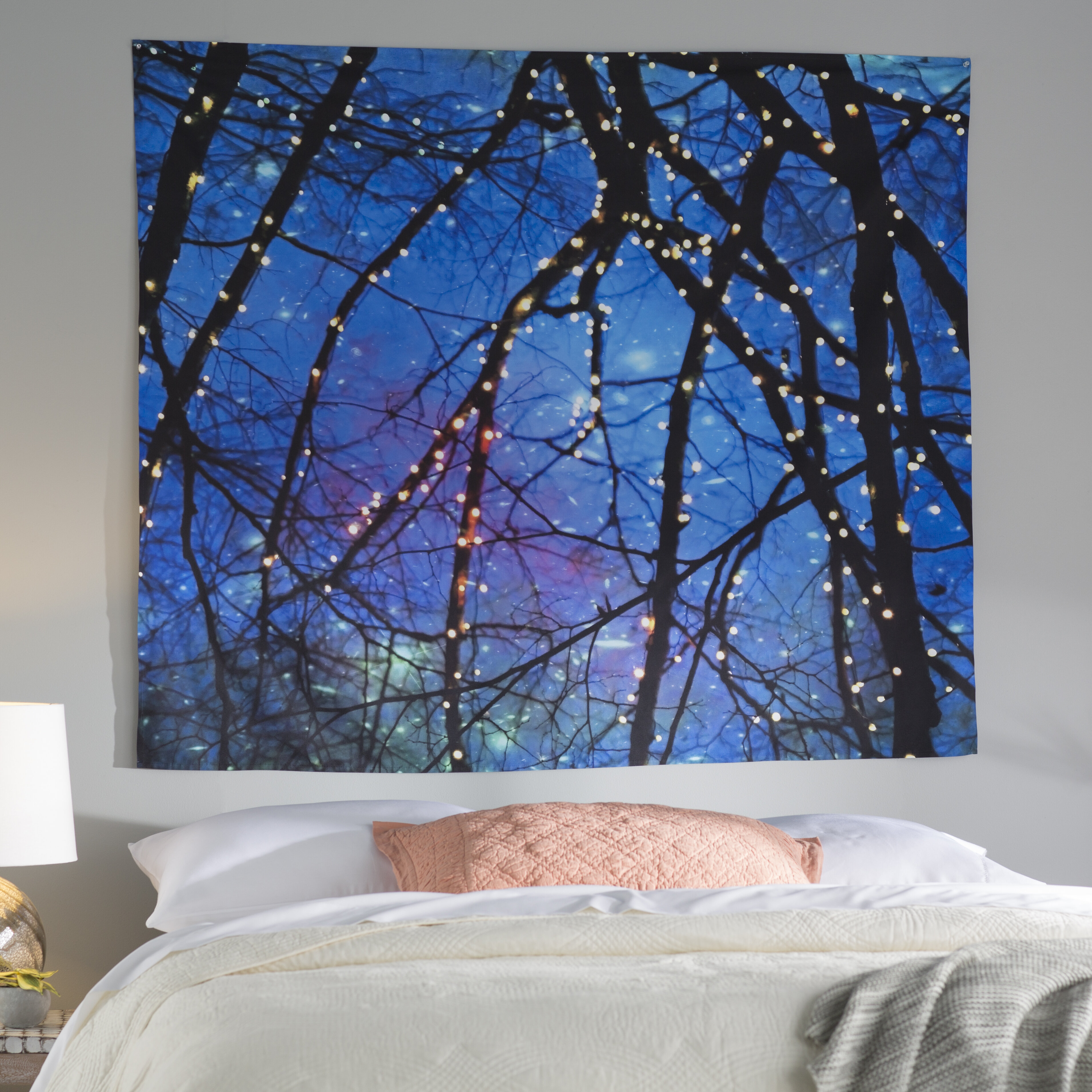 Holiday Lights By Sylvia Cook Wall Tapestry