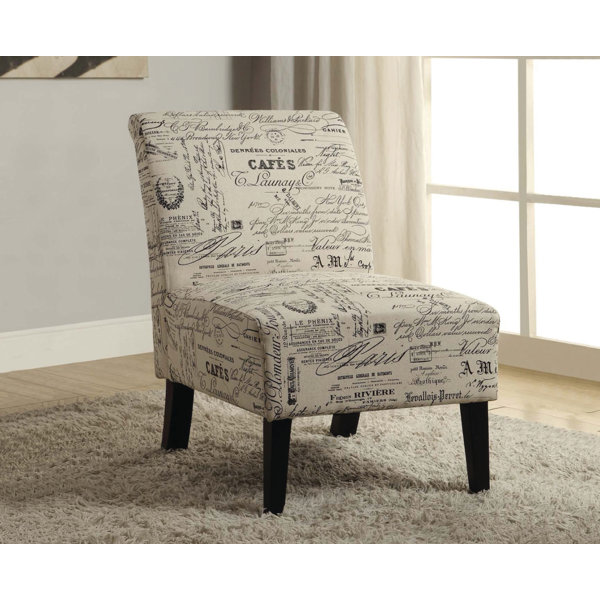 Travis French Script Fabric Side Chair By One Allium Way Best Design