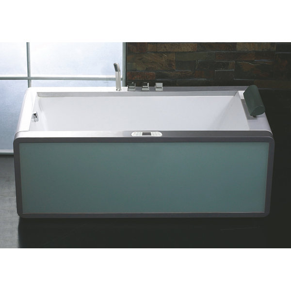 Rectangular 70.9 x 35.5 Freestanding Whirlpool Bathtub by EAGO