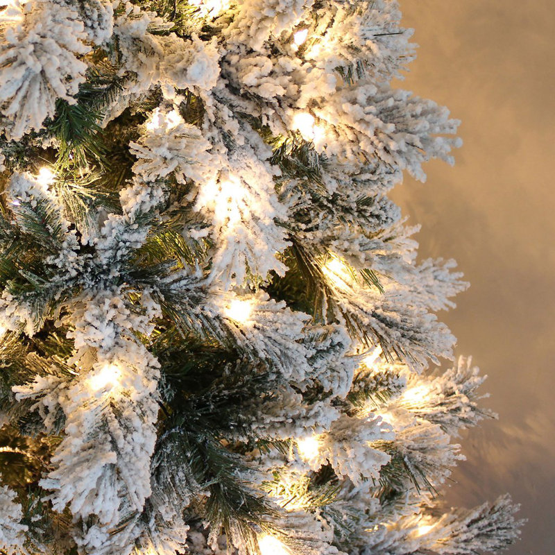 Slim Snow Multi 7ft Green Spruce Artificial Christmas Tree with 400 Clear/White lights with Stand. £126.99