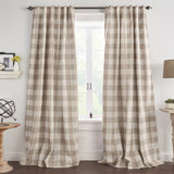 Check Plaid Ivory And Cream Curtains Drapes You Ll Love In