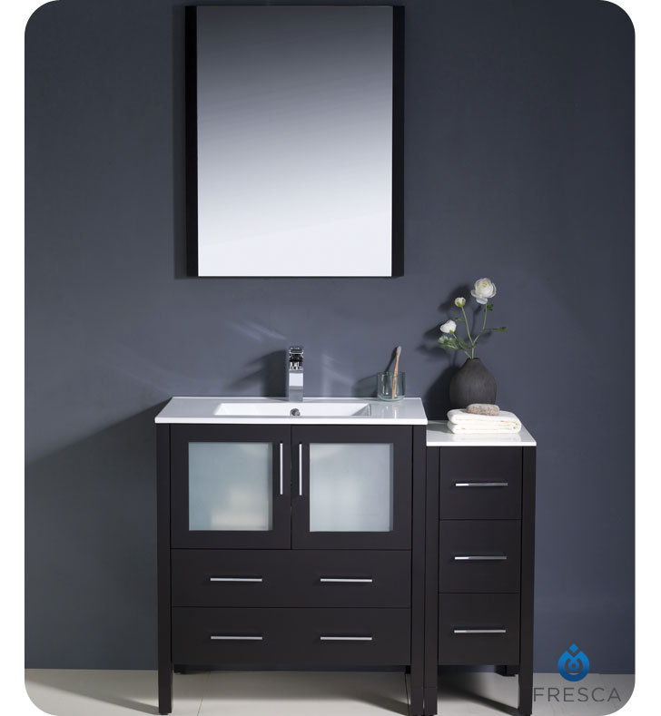fresca torino 42" single modern bathroom vanity set with mirror fresca torino 42" single modern bathroom vanity set with mirror