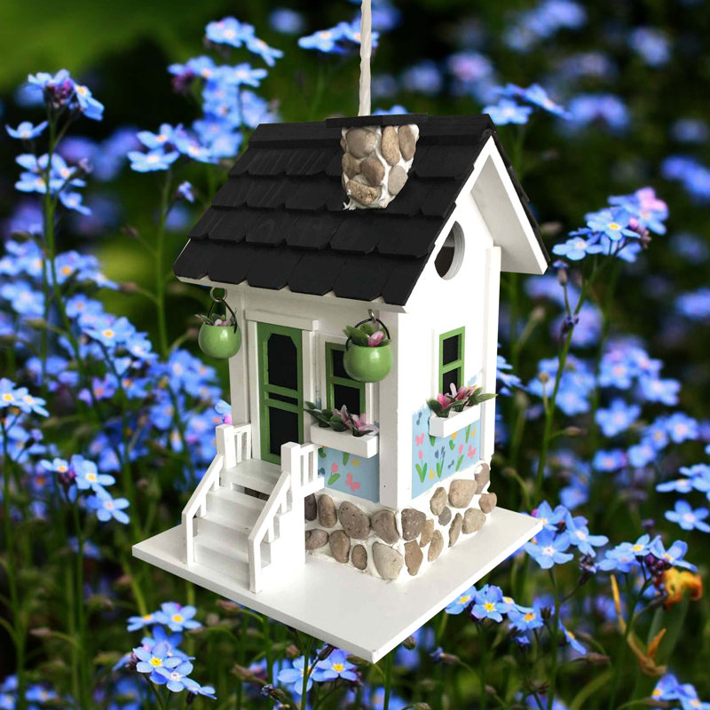 Home Bazaar Hatchling Series Primrose Cottage 9 75 In X 7 In X 7 In Birdhouse Wayfair