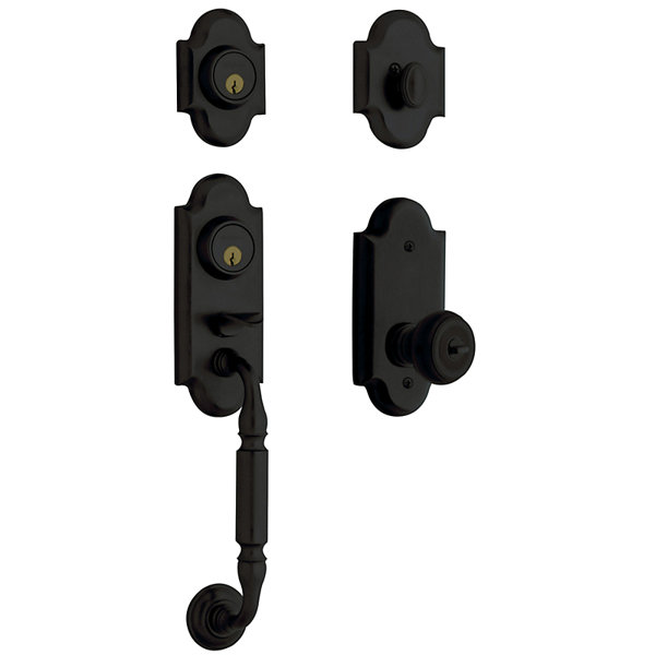 Ashton Single Cylinder Handleset with Interior Knob by Baldwin