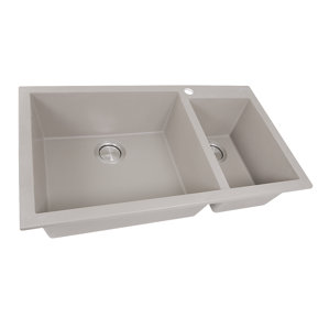 Nantucket Sinks 33.25” x 19.5” Double Basin Drop-In Kitchen Sink